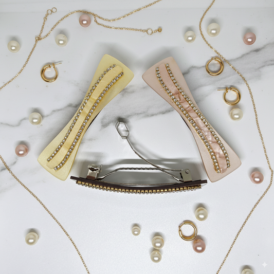 fancy hair clip with stone