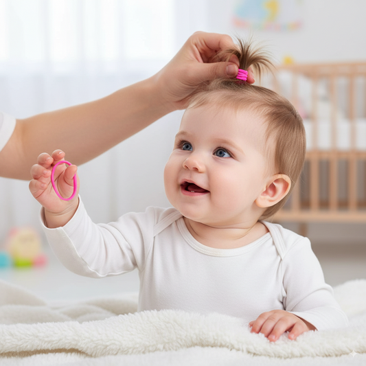 hair ties clips and rubber band combo