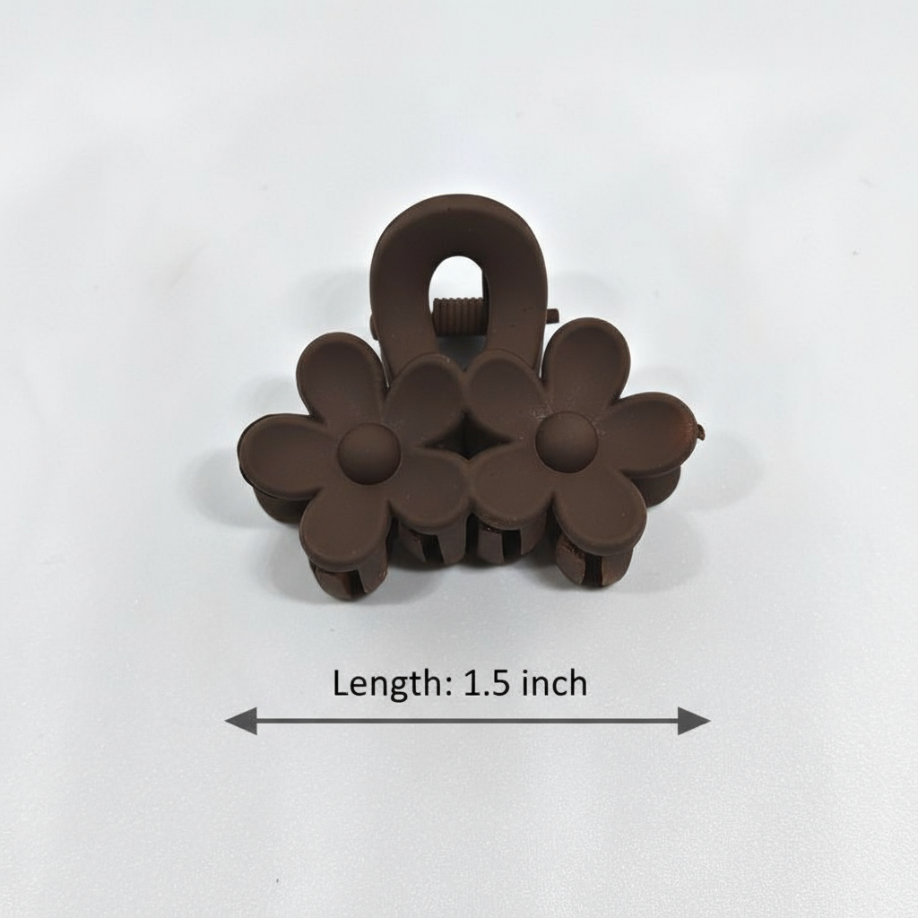 Buy Double Flower Korean Claw Small Matt | Stylish Hair Clutcher