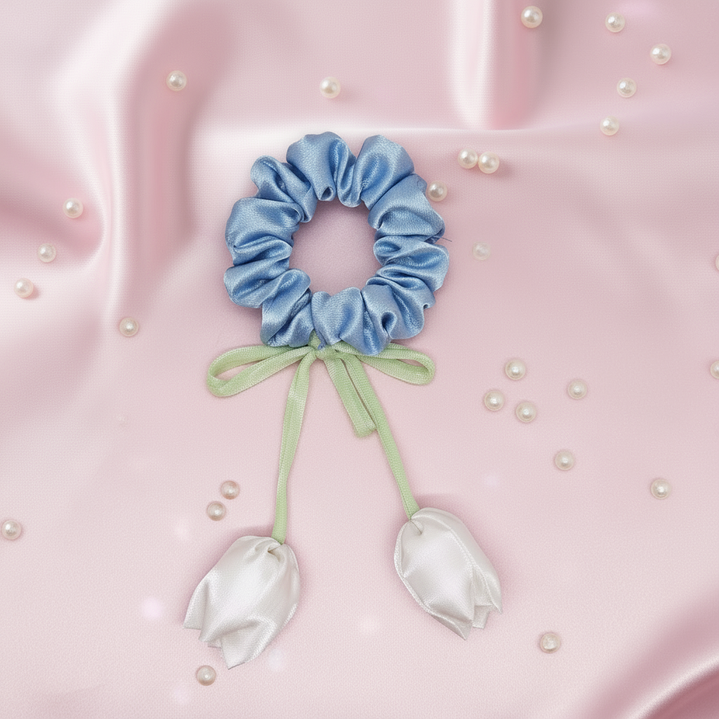Buy Tulip Hair Scrunchies Hanging Style | Trending Scrunchies