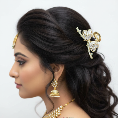Fancy Hair Clutcher for Women & Girls | Party Wear Bridal Hair Claw Clip - 1pc