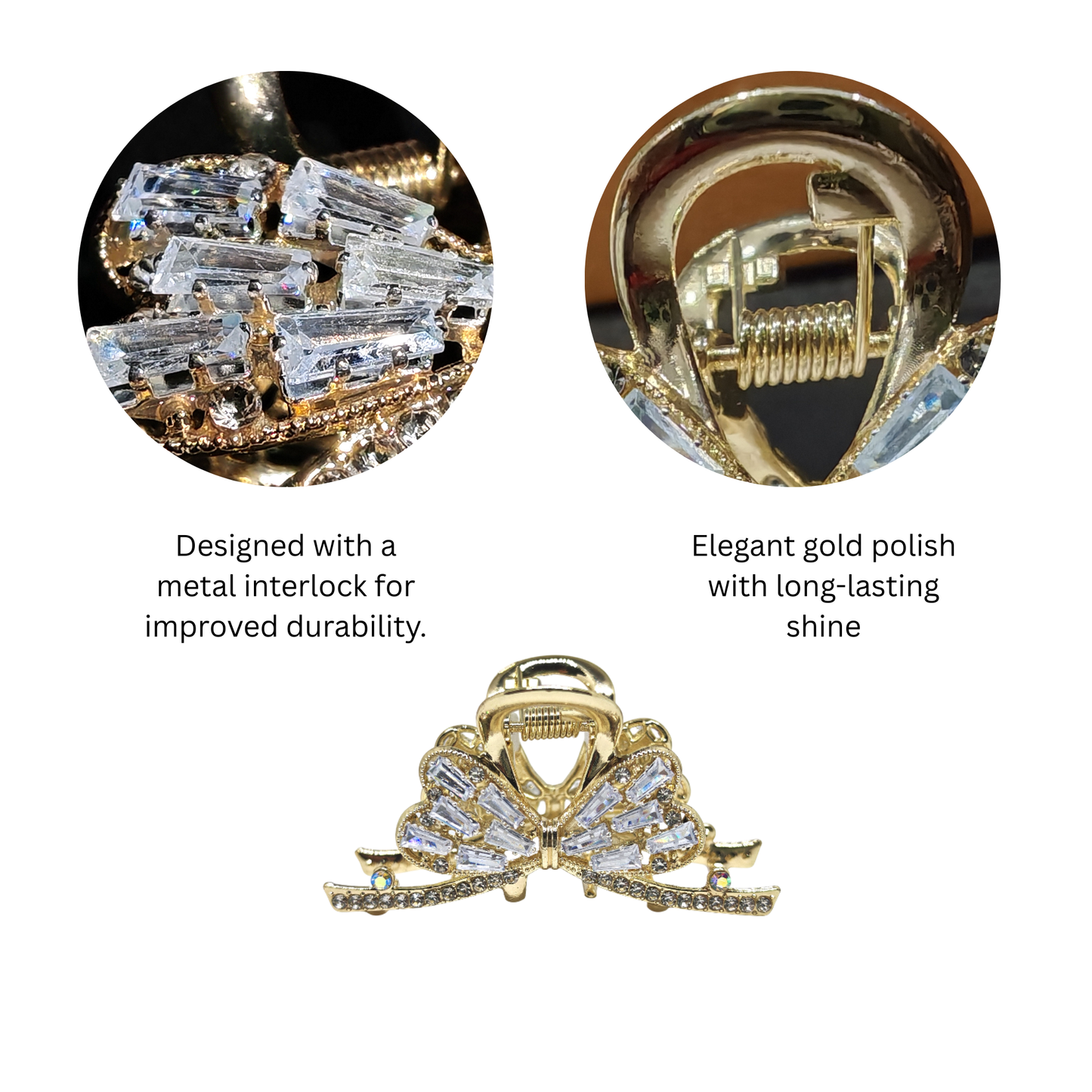 Fancy Hair Clutcher for Women & Girls | Party Wear Bridal Hair Claw Clip - 1pc