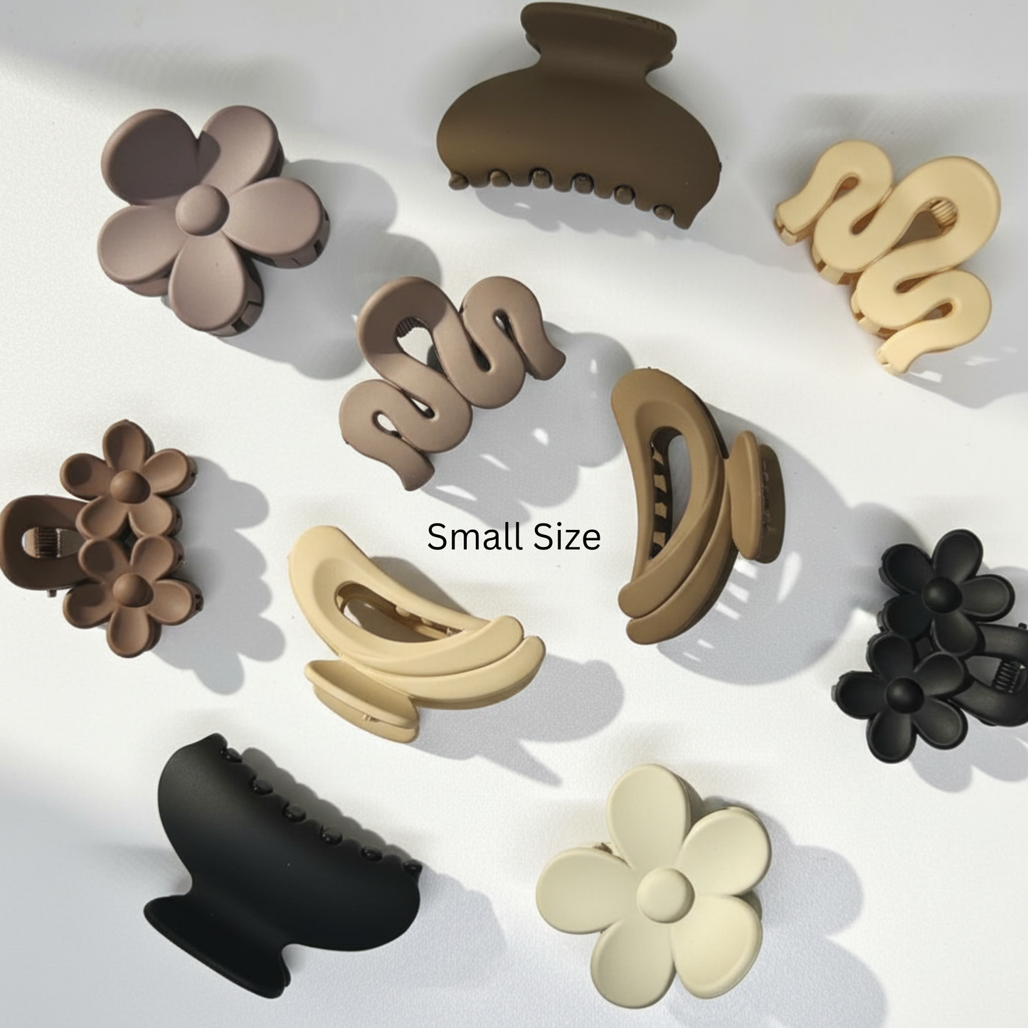 Hair Clutcher for Women and Girls | Matte Claw Clips | 3 Large & 3 Small