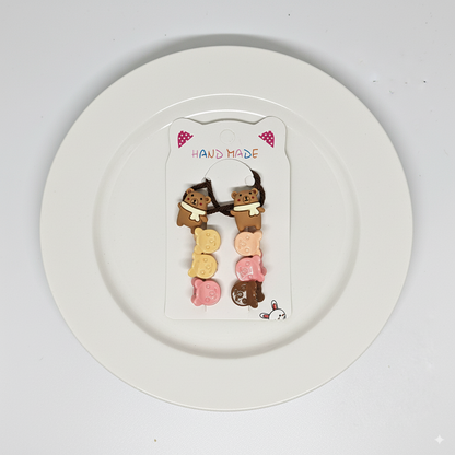 Bear Cartoon Hair Ties & Clip