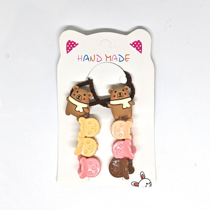 Bear Cartoon Hair Ties & Clip
