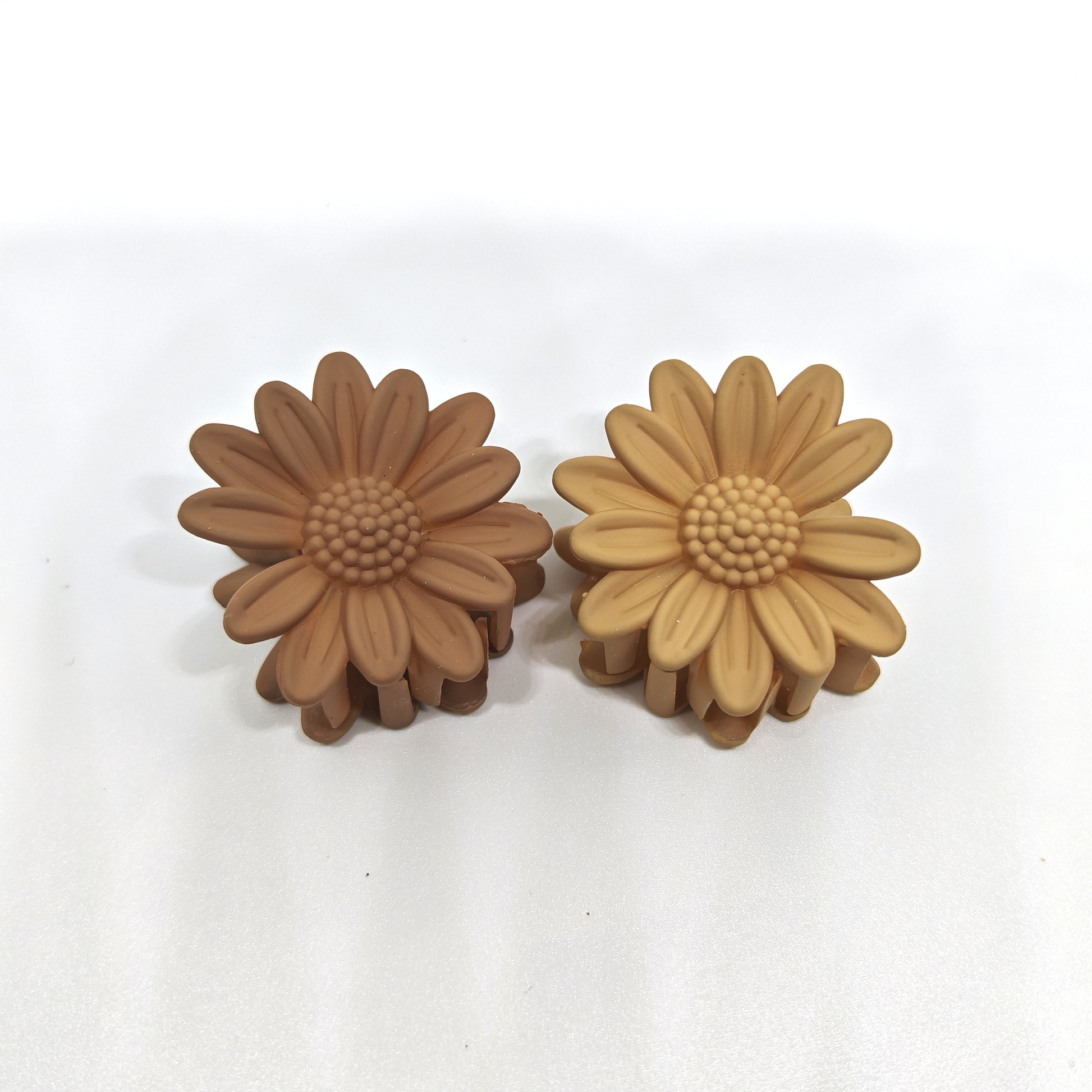 Korean Flower Claw Clip Beige