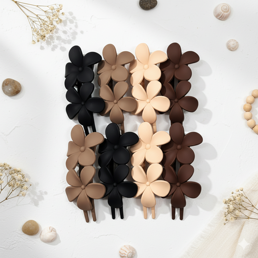 Buy 2 Flower Big Hair Clip | Alligator Type Matt