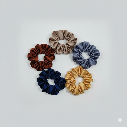 Buy Satin Multicolor Scrunchies | Stylish Hair Tie Online