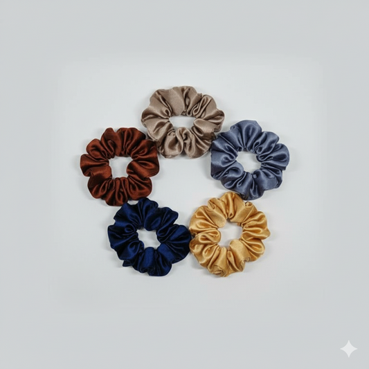 Buy Satin Multicolor Scrunchies | Stylish Hair Tie Online