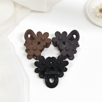 Buy Double Flower Korean Claw Small Matt | Stylish Hair Clutcher