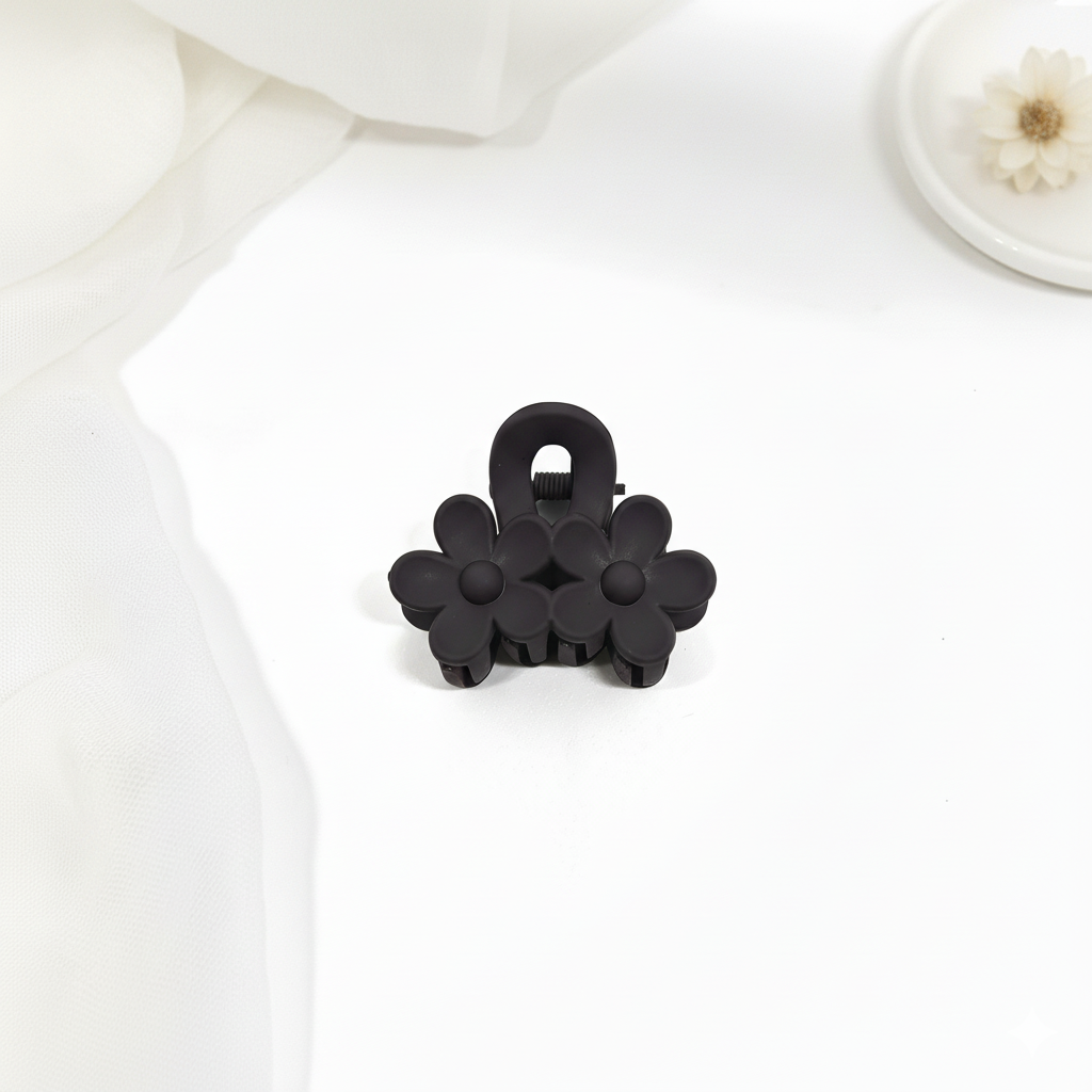 Buy Double Flower Korean Claw Small Matt | Stylish Hair Clutcher