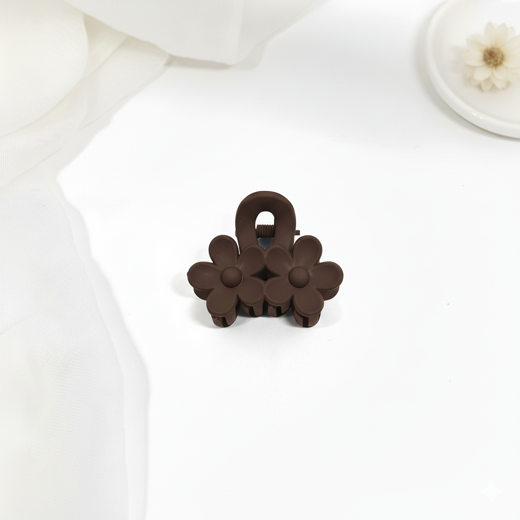 Buy Double Flower Korean Claw Small Matt | Stylish Hair Clutcher