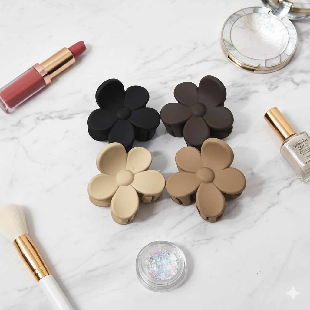 Buy Korean Flower Claw Matt Small | Stylish Hair Clutcher for Women