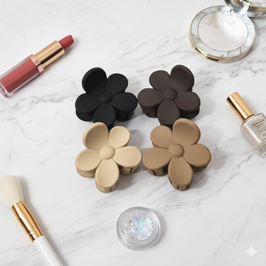 Buy Korean Flower Claw Matt Small | Stylish Hair Clutcher for Women