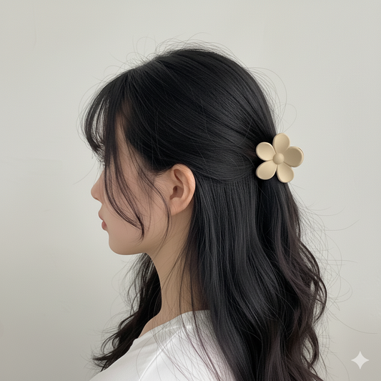 Buy Korean Flower Claw Matt Small | Stylish Hair Clutcher for Women