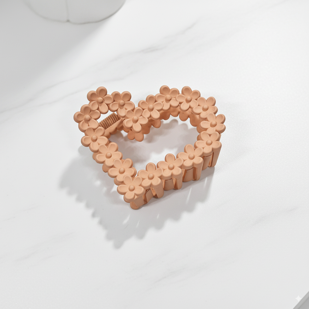 Heart-shaped hair clips 