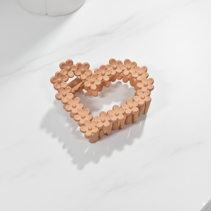 Heart-shaped hair clips 