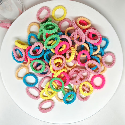 Buy Multicolor Hair Bands for Kids | 100pc