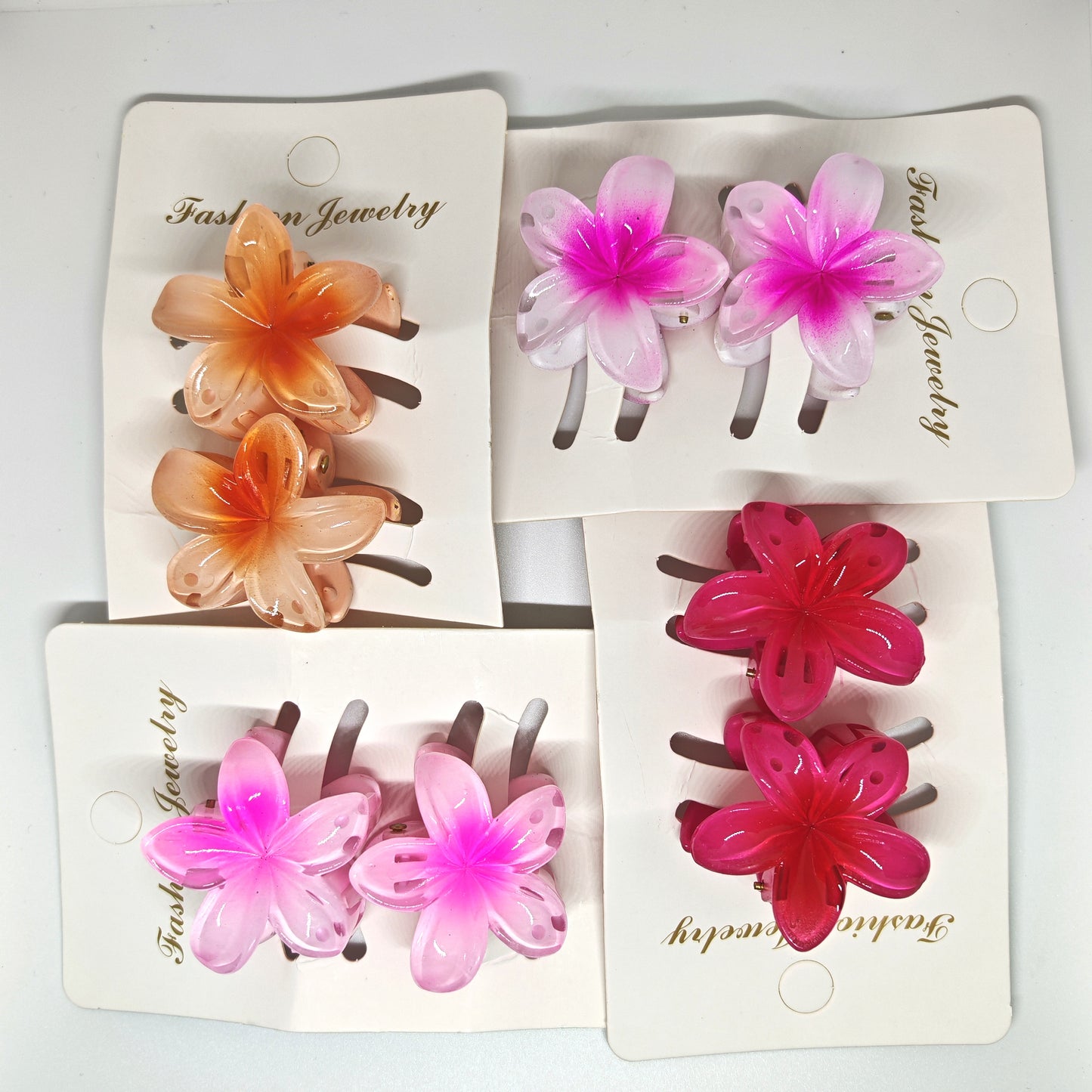 Buy Korean Flower Design Multicolor Claw Clip Combo