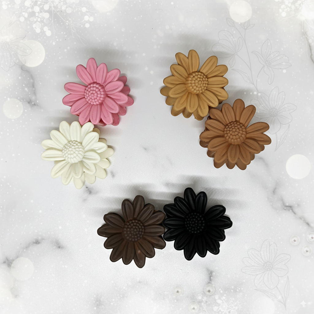 Korean Flower Claw Clips