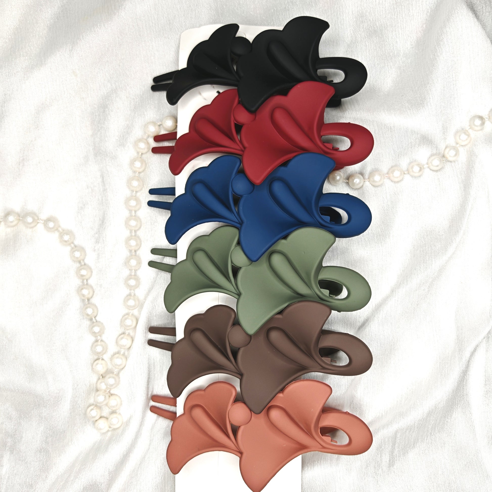 Set of colorful hair clips