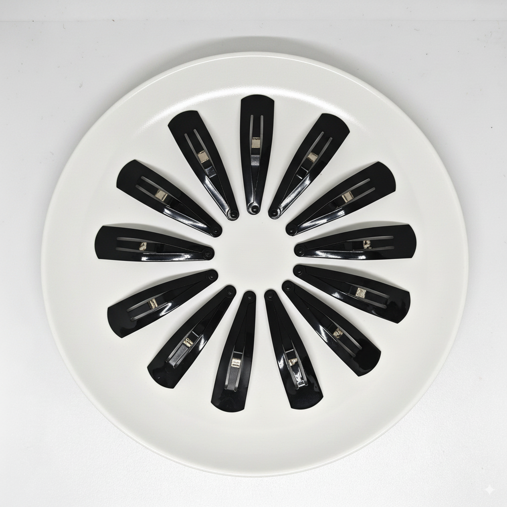 Tic Tac Hair Clip Black Glossy Buy Online