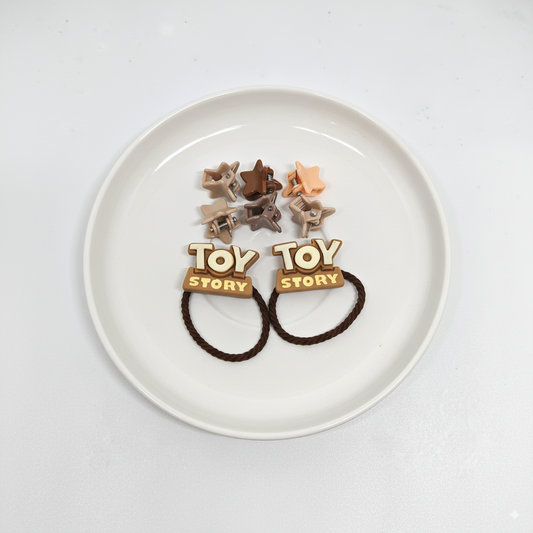 Two hair ties with Toy Story Branding