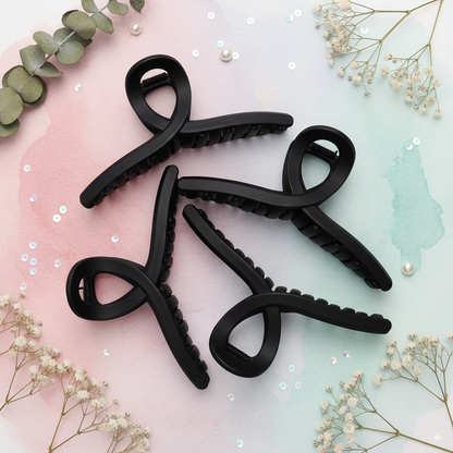 black colorful hair clips 