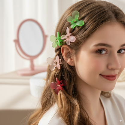 butterfly hair clip in hair