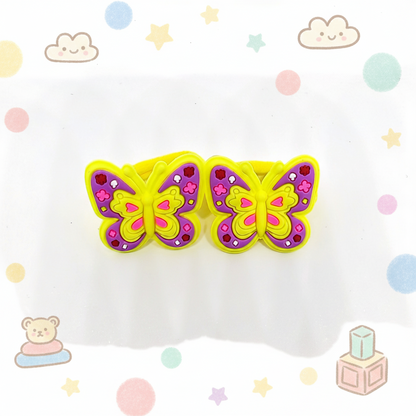 Butterfly Hair Ties for Girls Yellow