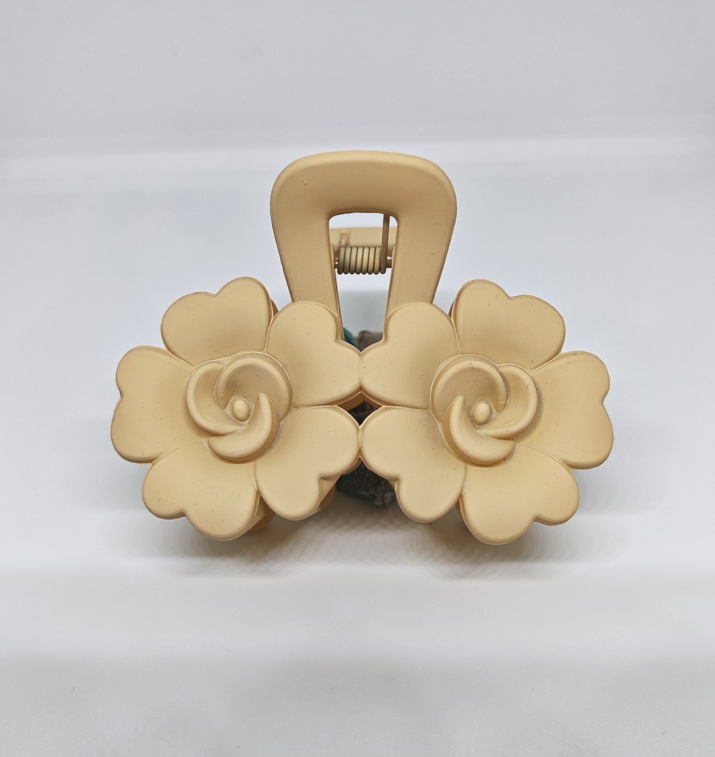 double flower hair clip korean