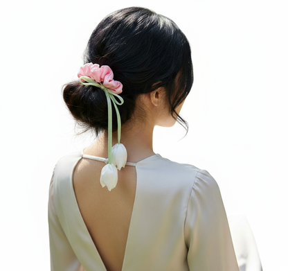 Buy Tulip Hair Scrunchies Hanging Style | Trending Scrunchies