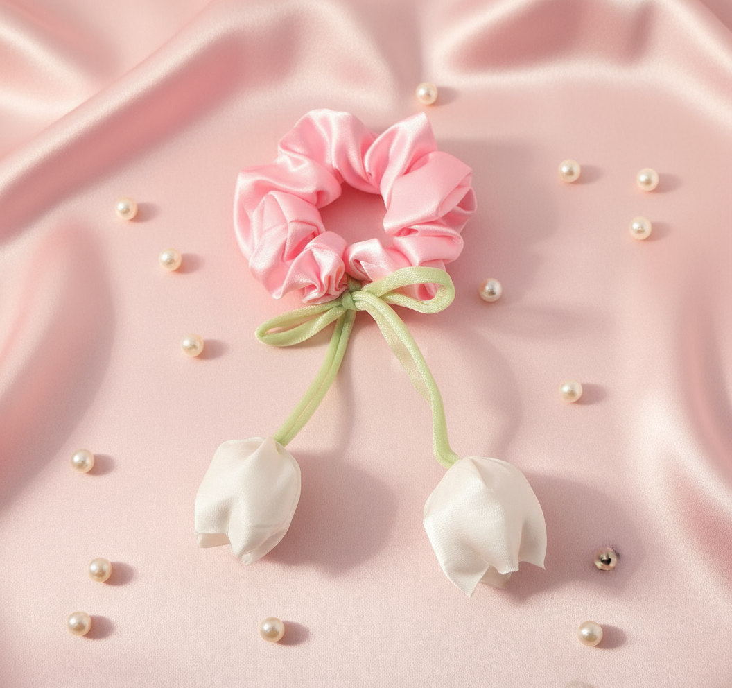 Buy Tulip Hair Scrunchies Hanging Style | Trending Scrunchies