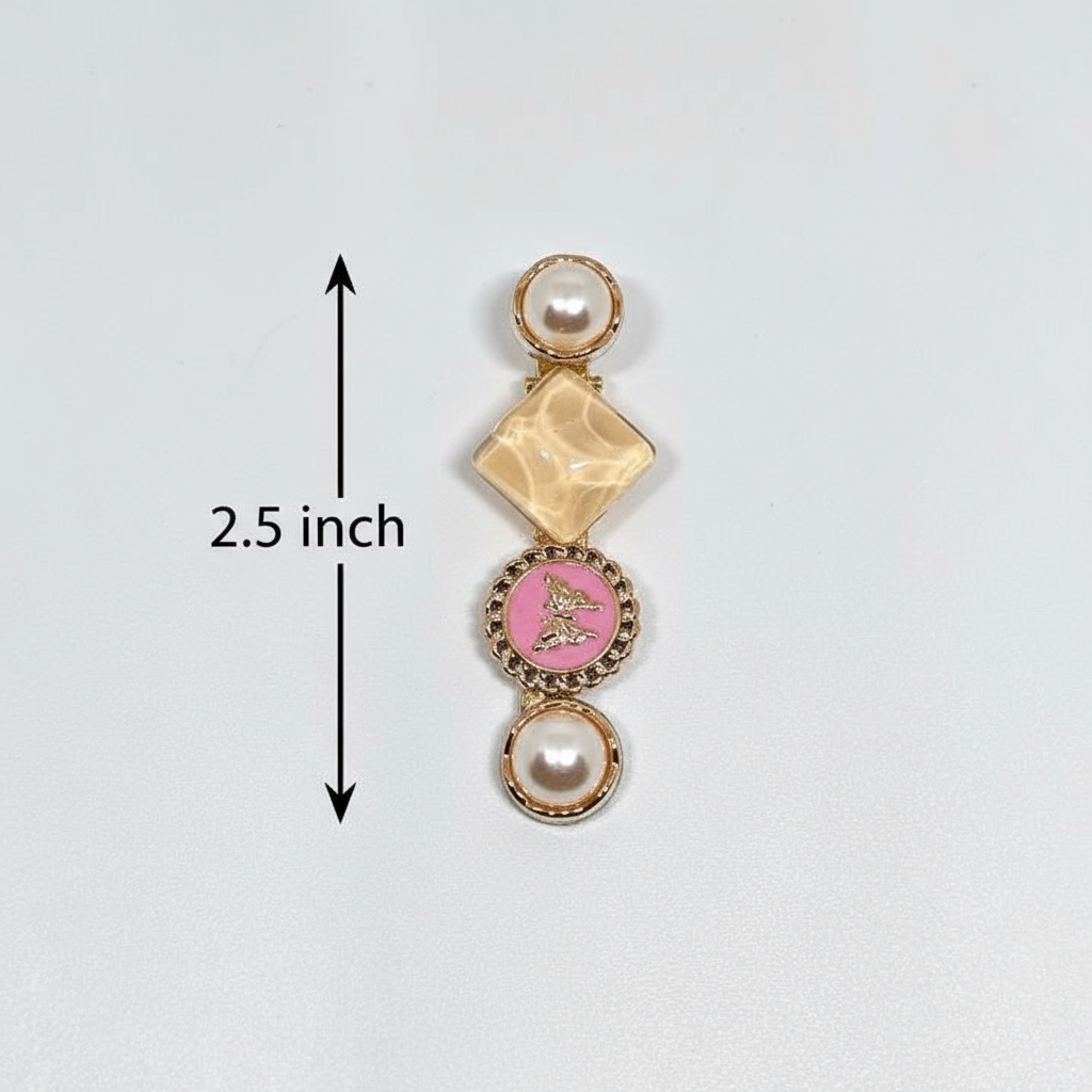 Buy Fancy Hair Clip with Pearl Gold Polished | Beautiful Hair Accessory