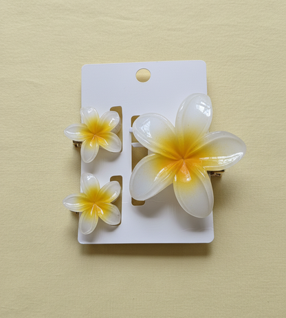 Korean claw set of 3 yellow 